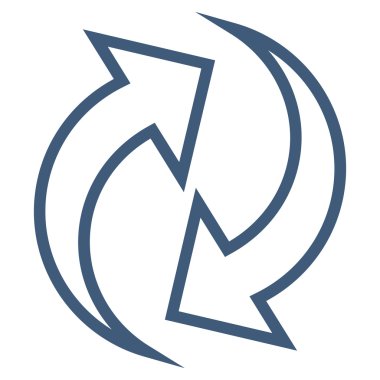 Oklar kontur vektör simge Yenile