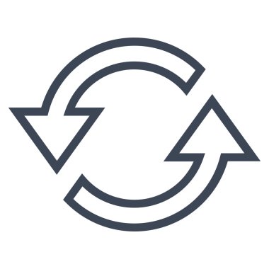 Eşitleme okları satırı vektör simgesi ince