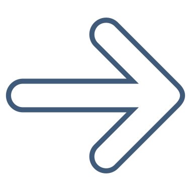 Yuvarlak ok şu ince çizgi vektör simgesi