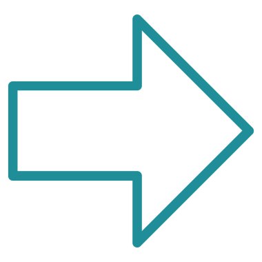 Kontur vektör simgesi sağ ok