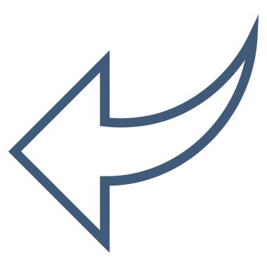 İnce çizgi vektör simgesi geri al