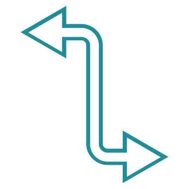 Exchange ok anahat vektör simgesi kavisli