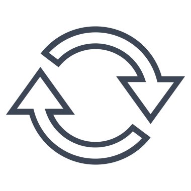 Oklar anahat vektör simge Yenile