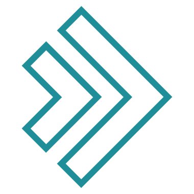 Yön şu ince çizgi vektör simgesi