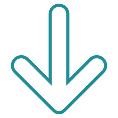 İnce çizgi vektör simgesi aşağı yönlü ok