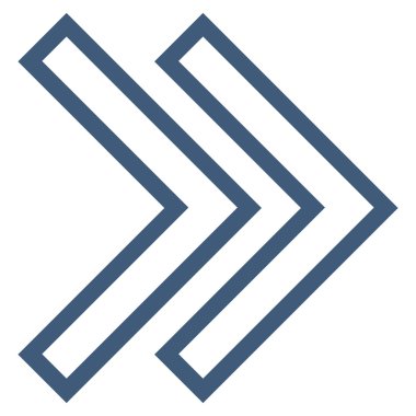 Üst karakter sağ kontur vektör simgesi