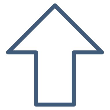 Kontur vektör simge yukarı ok