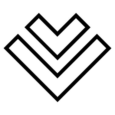 Anahat vektör simgesi aşağı yön