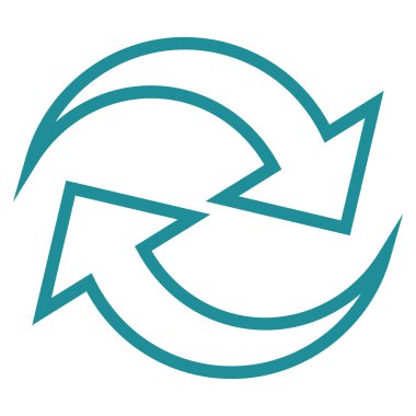 Oklar kontur vektör simge Yenile