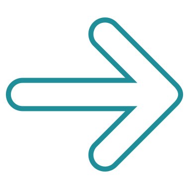 Ok sağ anahat vektör simgesi yuvarlak