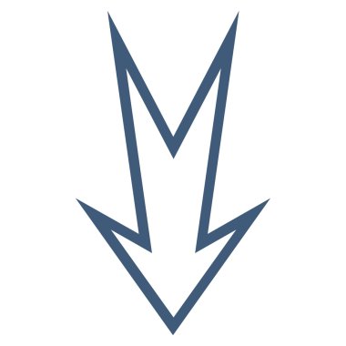 Kontur vektör simgesi aşağı ok