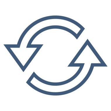 Sync okları anahat vektör simgesi