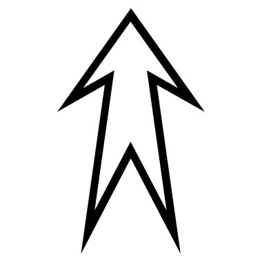 Kontur vektör simge yukarı ok