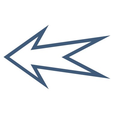 Ok sol anahat vektör simgesi