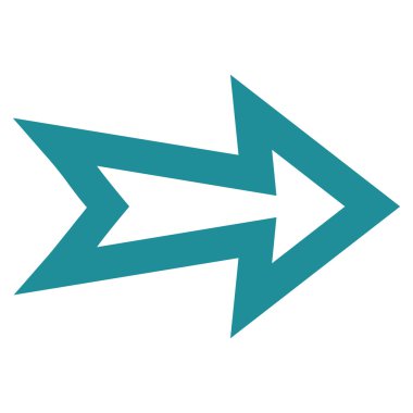 Ok sağ anahat vektör simgesi