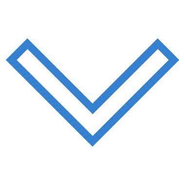 Kontur vektör simgesi aşağı ok ucu