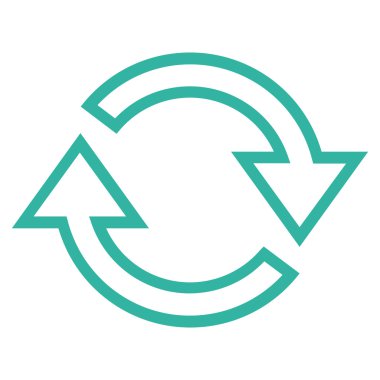 Oklar anahat vektör simge Yenile