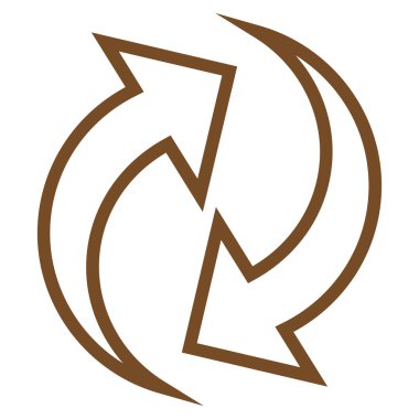 Oklar kontur vektör simge Yenile