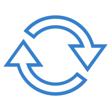 Oklar kontur vektör simge Yenile