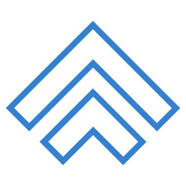 Yön yukarı anahat vektör simgesi