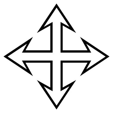 Oklar kontur vektör simgesini genişletin