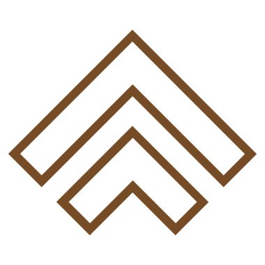 Yön yukarı ince çizgi vektör simgesi