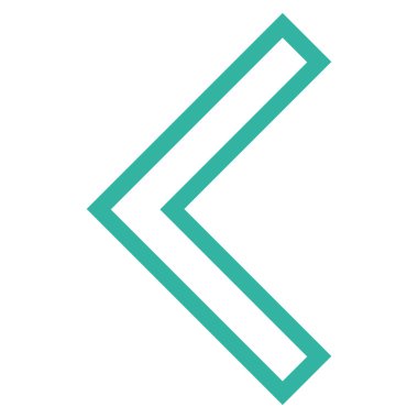 Ok ucu sol anahat vektör simgesi