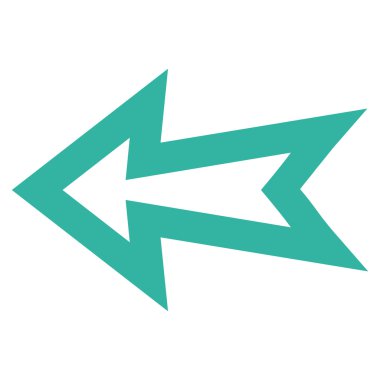 Ok sol anahat vektör simgesi