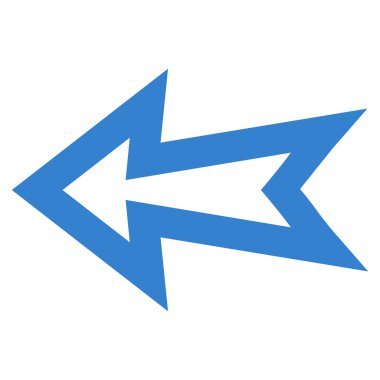 Ok sol kontur vektör simgesi