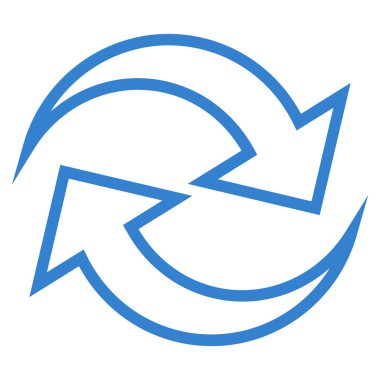 Oklar ince çizgi vektör simge Yenile