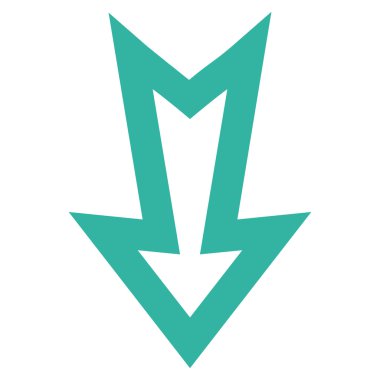 İnce çizgi vektör simgesi aşağı ok