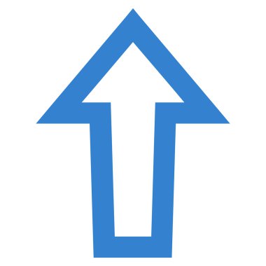 Kontur vektör simge yukarı ok