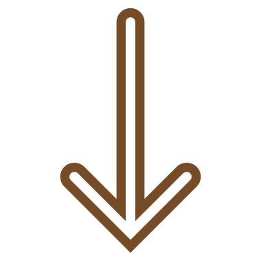 Kontur vektör simgesi aşağı ok