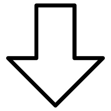 Kontur vektör simgesi aşağı ok