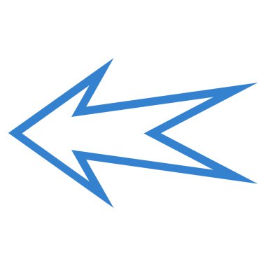 Ok sol anahat vektör simgesi