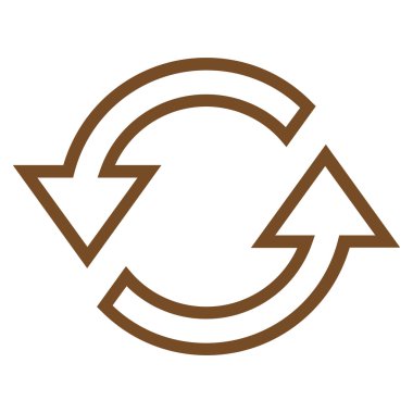 Sync okları anahat vektör simgesi