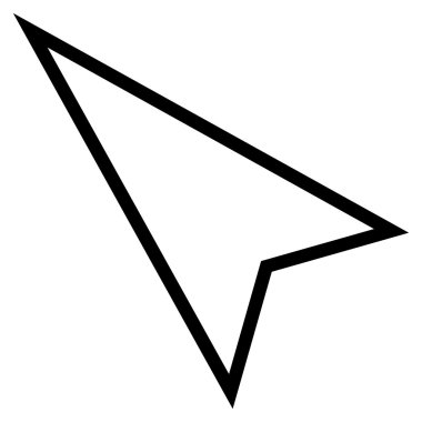 İşaretçi yaptı yukarı ince çizgi vektör simgesi