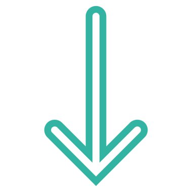 Kontur vektör simgesi aşağı ok