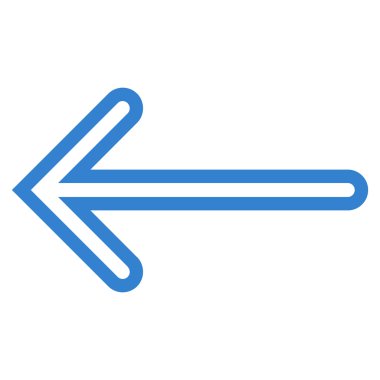 Ok sol kontur vektör simgesi