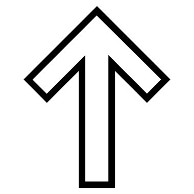 Kontur vektör simge yukarı ok