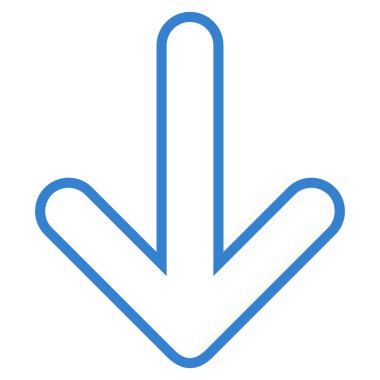 Anahat vektör simgesi aşağı yönlü ok