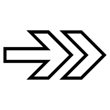 Yön şu ince çizgi vektör simgesi