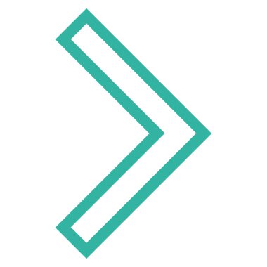 Ok ucu sağ kontur vektör simgesi