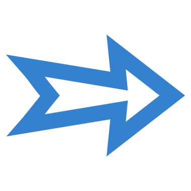 Ok sağ kontur vektör simgesi