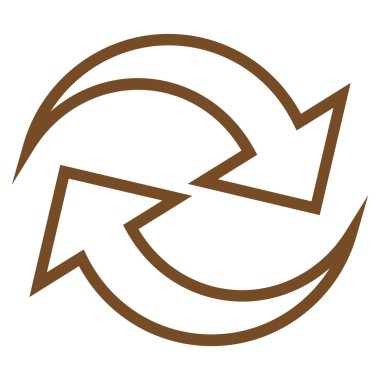 Oklar ince çizgi vektör simge Yenile