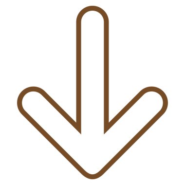 Kontur vektör simgesi aşağı yönlü ok