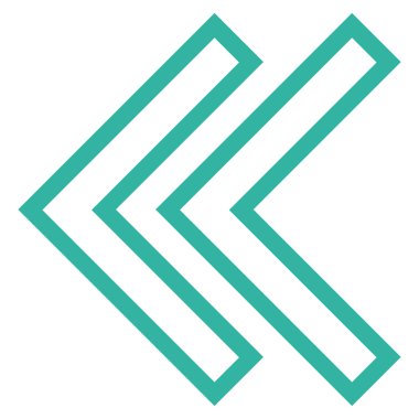 Shift Sol ince çizgi vektör simgesi