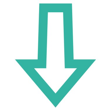 İnce çizgi vektör simgesi aşağı ok