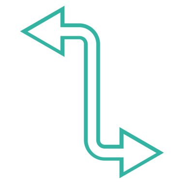 Exchange ok anahat vektör simgesi kavisli