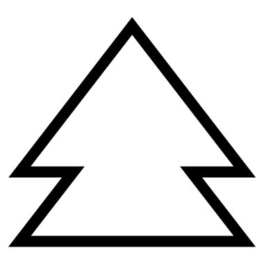 Yön yukarı kontur vektör simgesi